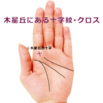 人差し指の下(木星丘)に十字(クロス・十字紋・十字線)がある手相の見方
