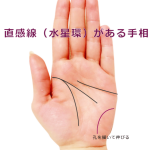 ラッキーな手相15 直感線(水星環)がある手相